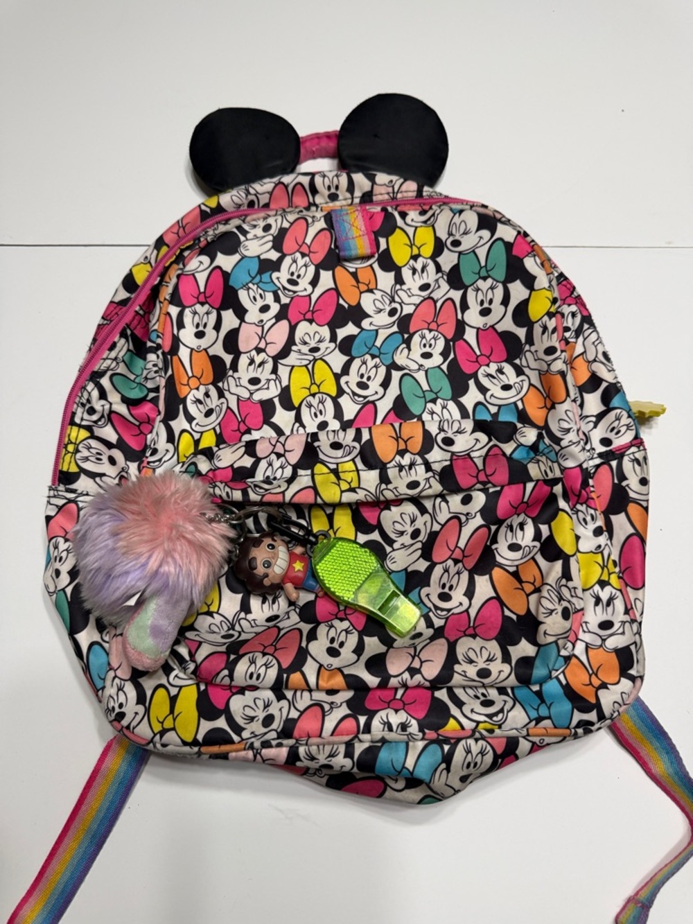 Minnie Mouse Multicolor Bow Print Kids Backpack